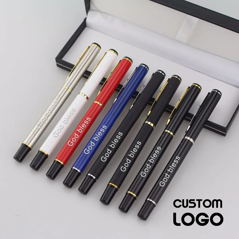

Metal Signature Gel Pen Laser Engraved LOGO School Office Supplies Pen Advertising Gift Business Personalized Custom Pen