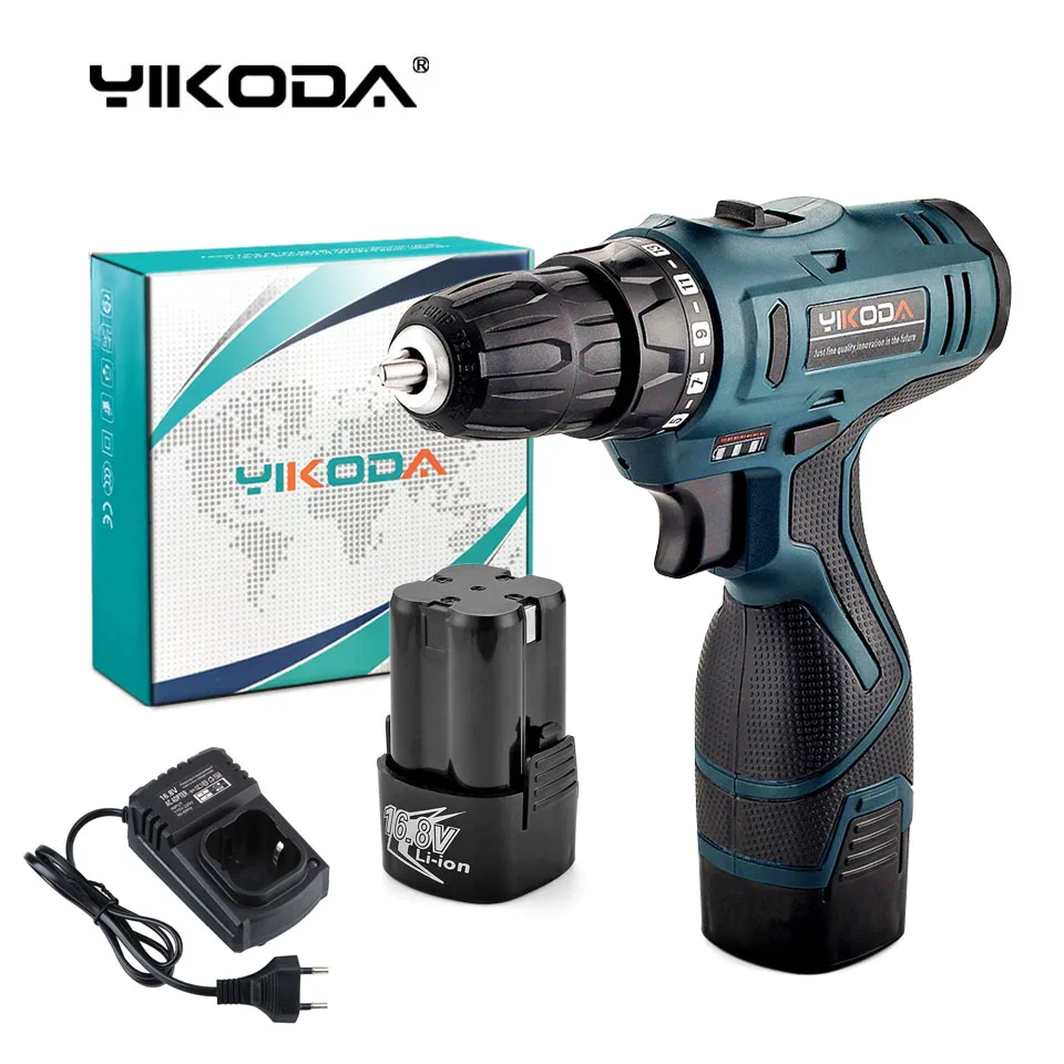 Электрическая дрель 16 8 в аккумуляторная литиевая батарея двухскоростные