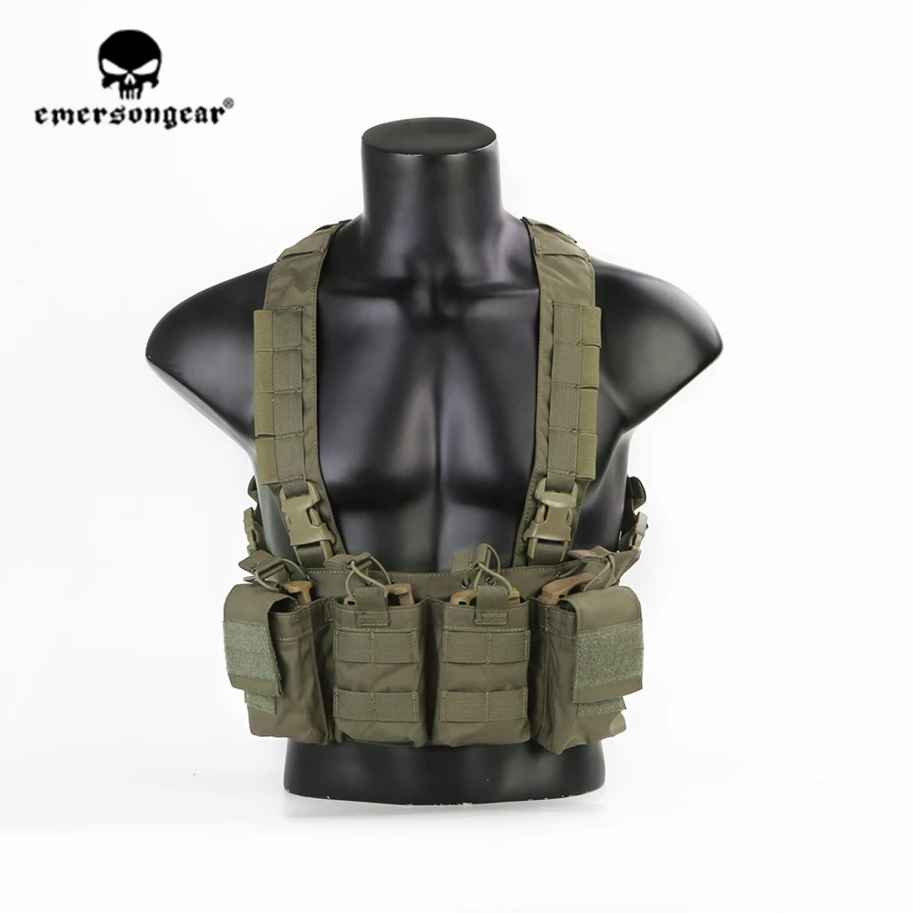 Emersongear Tactical Chest Rig For Tactical Vest Plate Carrier Airsoft Shooting Harness Lightweight Military Hunting Armor