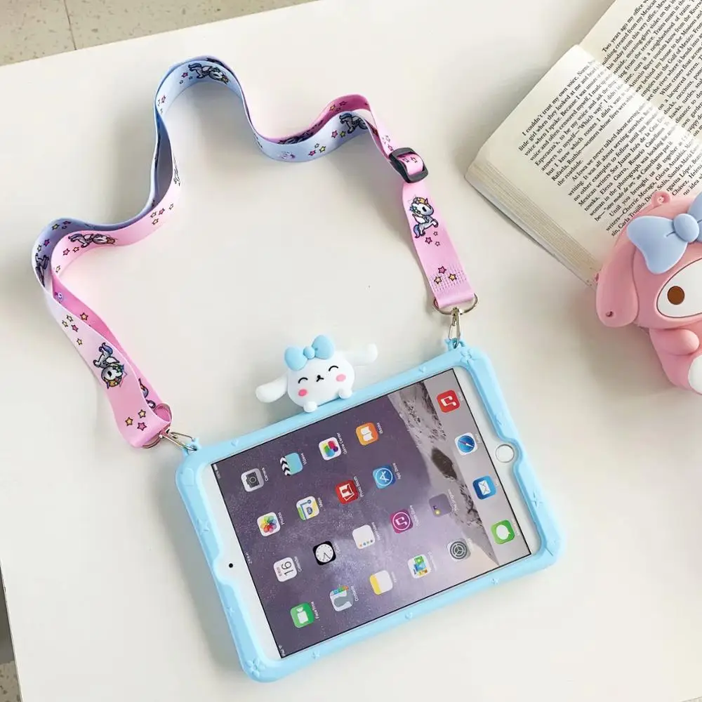 Чехол для IPad 2017 2018 9 7 Ipad 234 5 6 Air 1 2 Mini 12345 силиконовый с ремешком и ручкой |