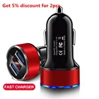 Универсальное автомобильное зарядное устройство Quick Charge 3,0 для Redmi K30 Oneplus 7 usb адаптеры для Samsung S8 Plus Huawei P30 Pro Автомобильные светодиодные зарядные устройства