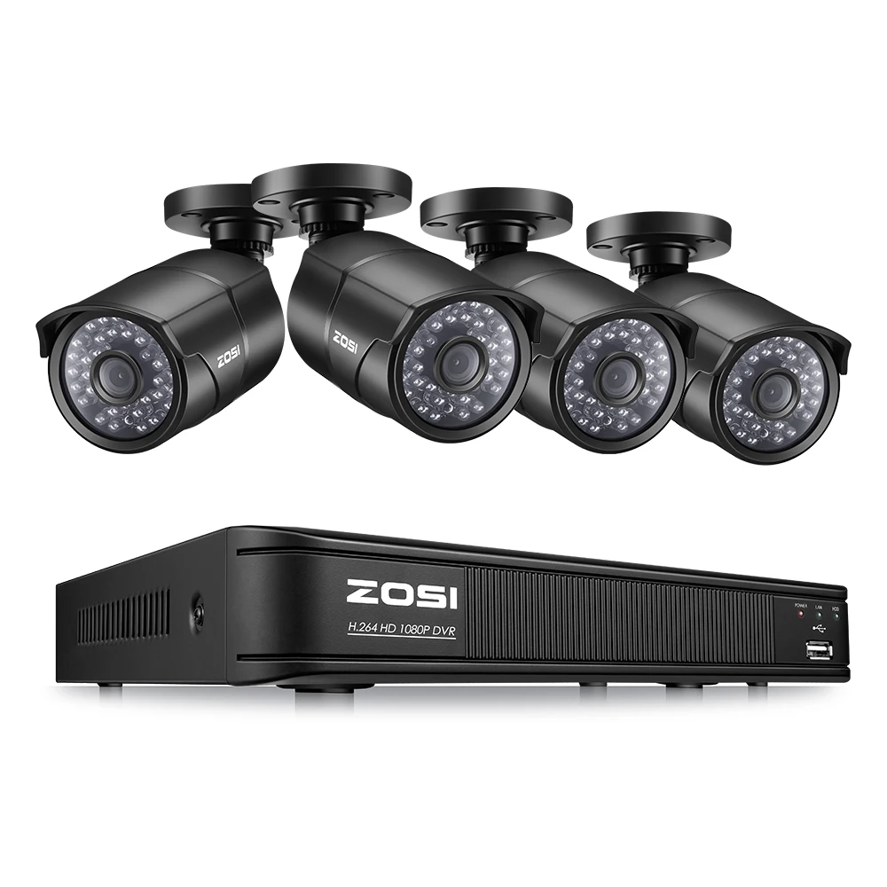 ZOSI 8CH H.264 1080P POE IP CCTV Системы NVR Kit с 2 ТБ HDD 4 шт. 2MP Waterlproof Пуля Открытый Камера P2P Onvif