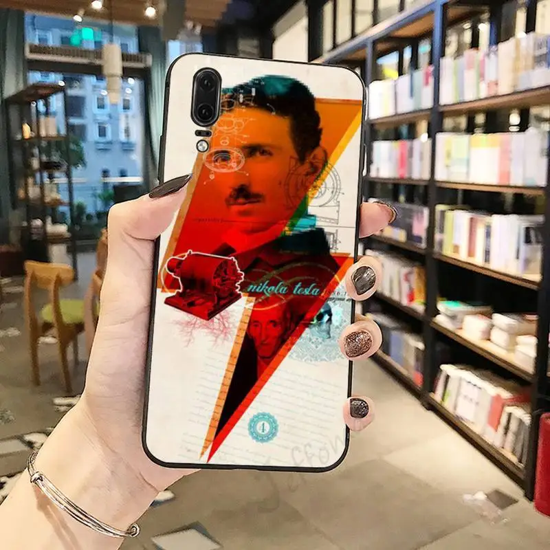 

Nikola tesla Famous inventor Phone Case For Huawei honor Mate P 10 20 30 40 Pro 10i 9 10 20 8 x Lite