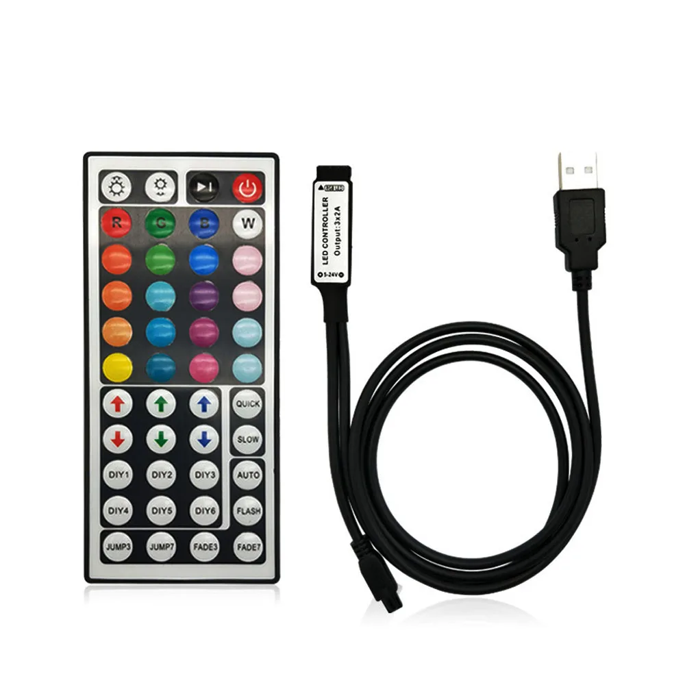 Беспроводной мини пульт дистанционного управления на 44 клавиши USB RGB LED Control ler RF DC5V