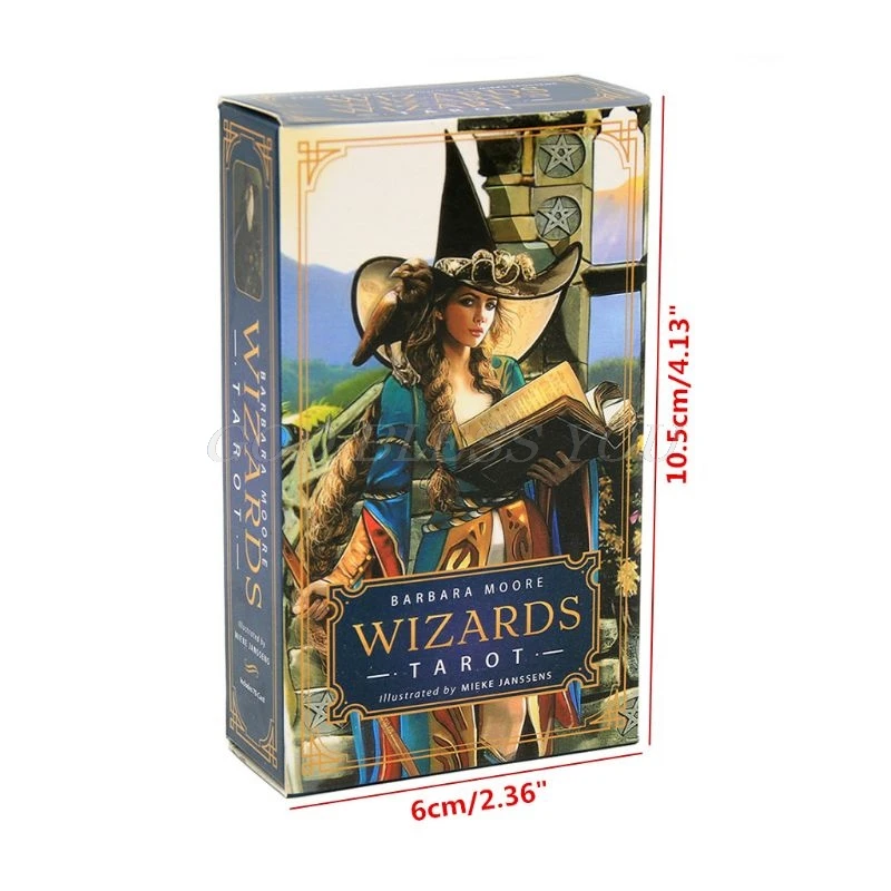 

Wizard Tarot 78 Cards Deck Based on Rider Waite Deck Divination Toy Board Game Party Prophet Fortune Telling Drop Shipping