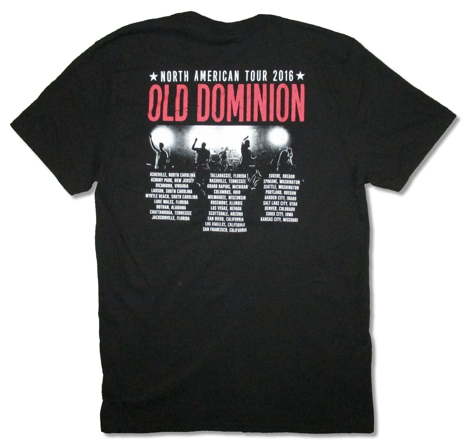 Черная футболка с надписью Old Dominion Live North American 2016 Tour NE-OH новая официальная группа |