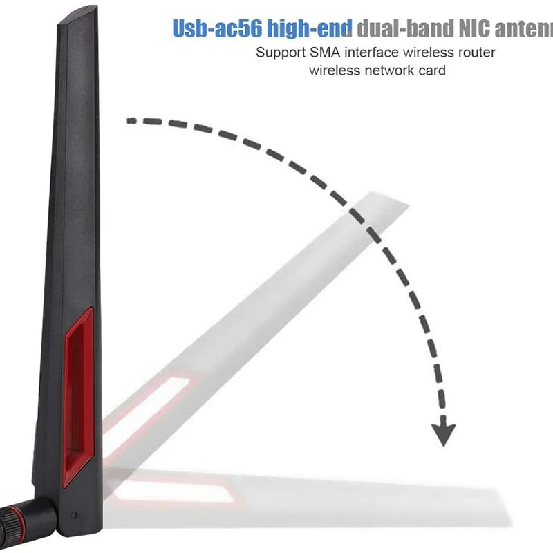 

High Gain Router Antenna SMA 8DBi 2.4G/5.8G Dual Band Antenna WiFi Router Adapter for ASUS AC68U/AC88U/AC66U 3PCS