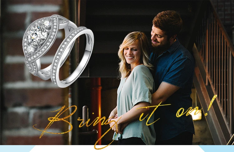 JewelryPalace витой CZ проложить группа Маркиза 3 камня 2.7ct кубического циркония обещание обручальное Обручение кольцо свадебный 925 St