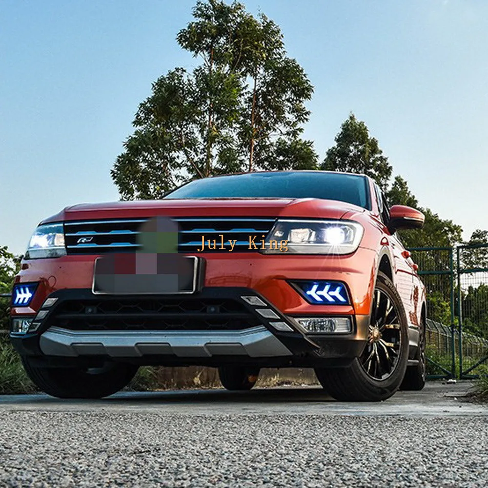 Июля King светодиодный Габаритные огни чехол для Volkswagen Tiguan L 2017 + B пижамы малыша