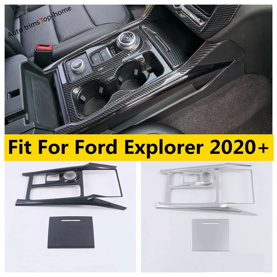 

For Ford Explorer 2020 -2022 Transmission Shift Gear Panel Frame Decoration Cover Trim Carbon Fiber / Matte Interior Accessories