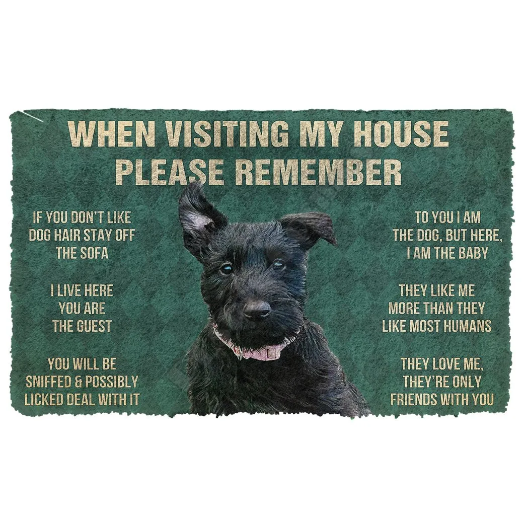 

3D Please Remember Samoyed House Rules Custom Doormat Non Slip Door Floor Mats Decor Porch Doormat