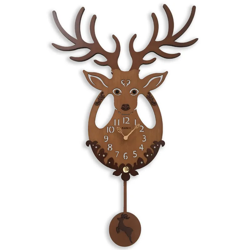 

Настенные часы с изображением головы оленя, 20 дюймов