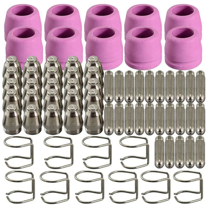 

WELD SG-55 AG-60 WSD-60 Plasma Cutter Flashlight Consumable Kit Tips 40/50/60 Amp (70 Pieces)