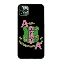 aka goddess alpha kappa phone case black soft cover for iphone 13 12 11 pro max 6s 7 8plus 5s x xs xr xsmax for samsung s20 s10