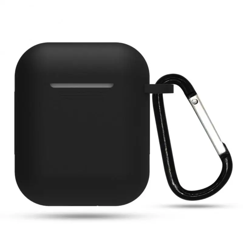 

Silicone Earphone Case For Apple Airpods Case Solid Color Bluetooth Earphone Protective Cover For Air Pods Headphone Case Box