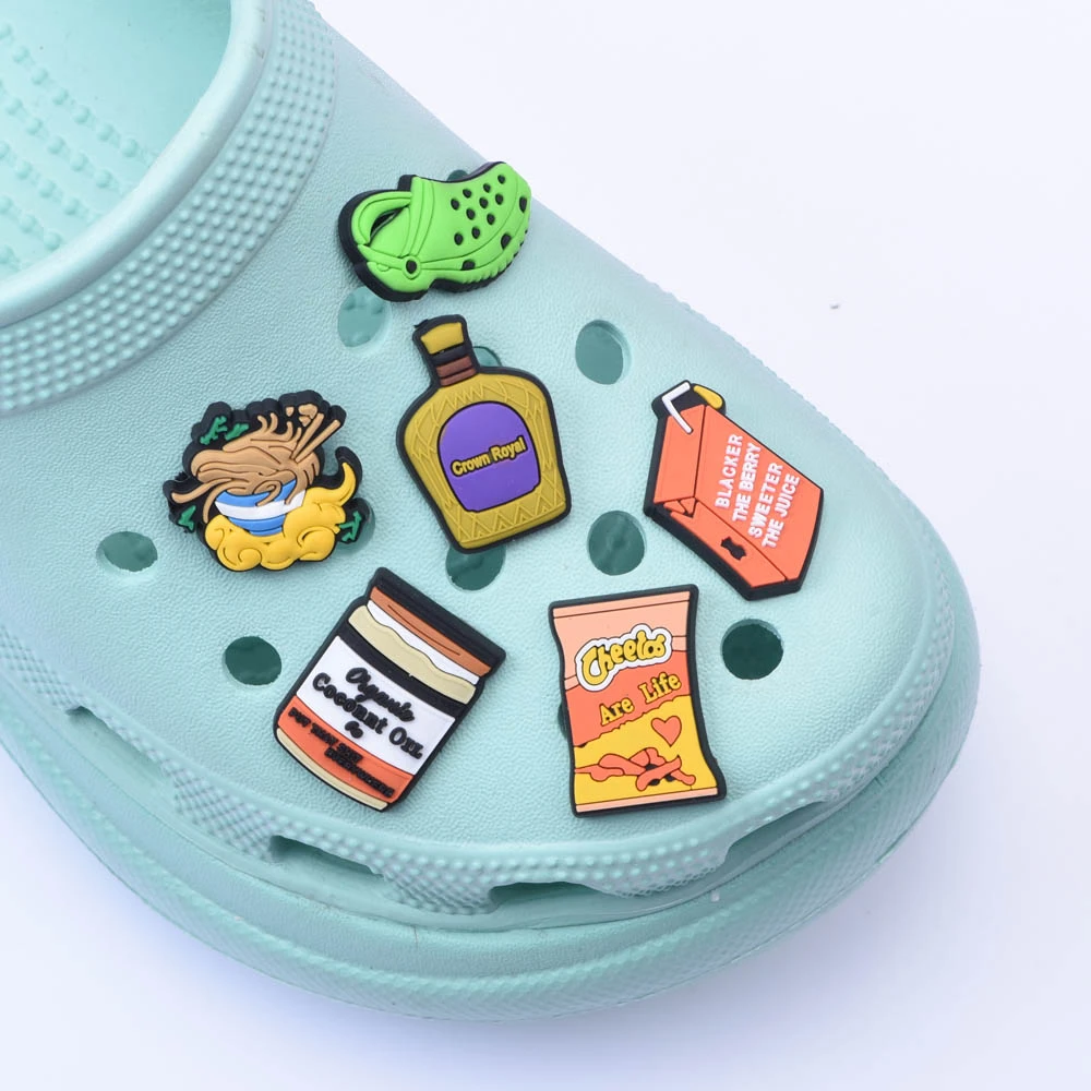

Free Shipping PVC Set Croc Shoes Charms Cute Cartoon Fruit Accessories Clog Shoe Decorations PERIODT BLM Bracelets Girl Gift