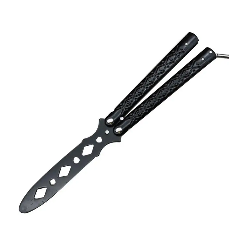 

Foldable Butterfly Knife Portable Transformable Blunt Balisong Pocket Trainer Survival Knife Training Tool For Outdoor Game