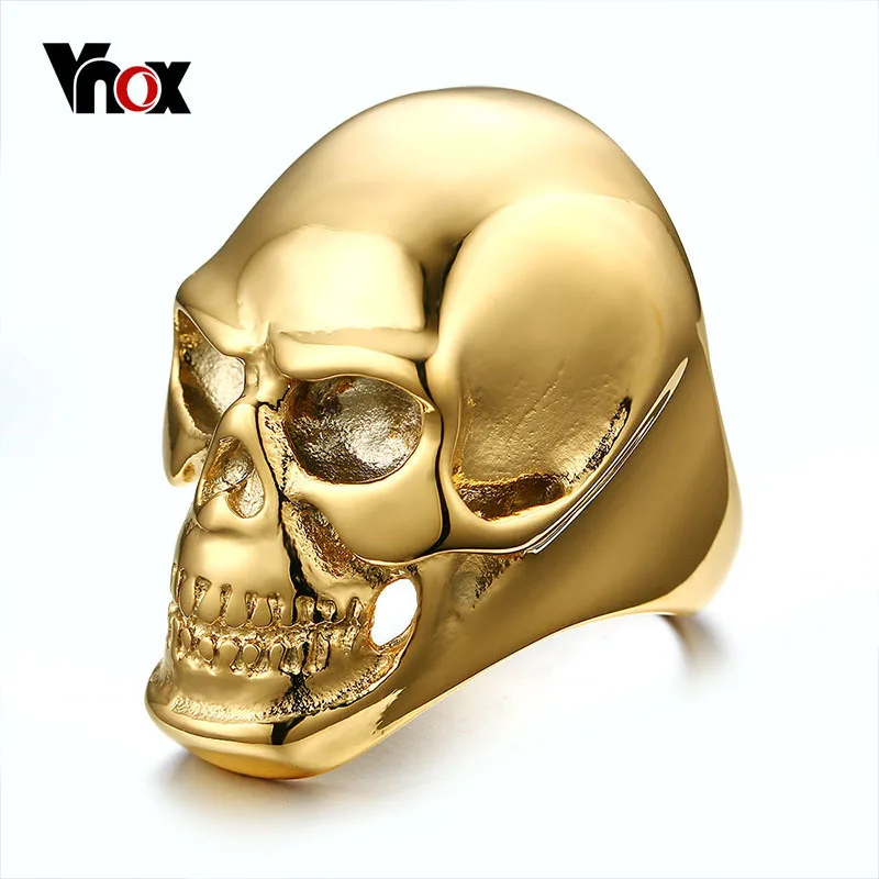 Vnox Big Skull Rings for Men Punk Rock Male Boy Ring Halloween Party Hip-hop Ceremony Jewelry | Украшения и аксессуары