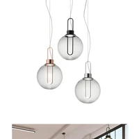 led postmodern iron glass bubbles white gold black silver chandelier lighting suspension luminaire lampen for dinning room