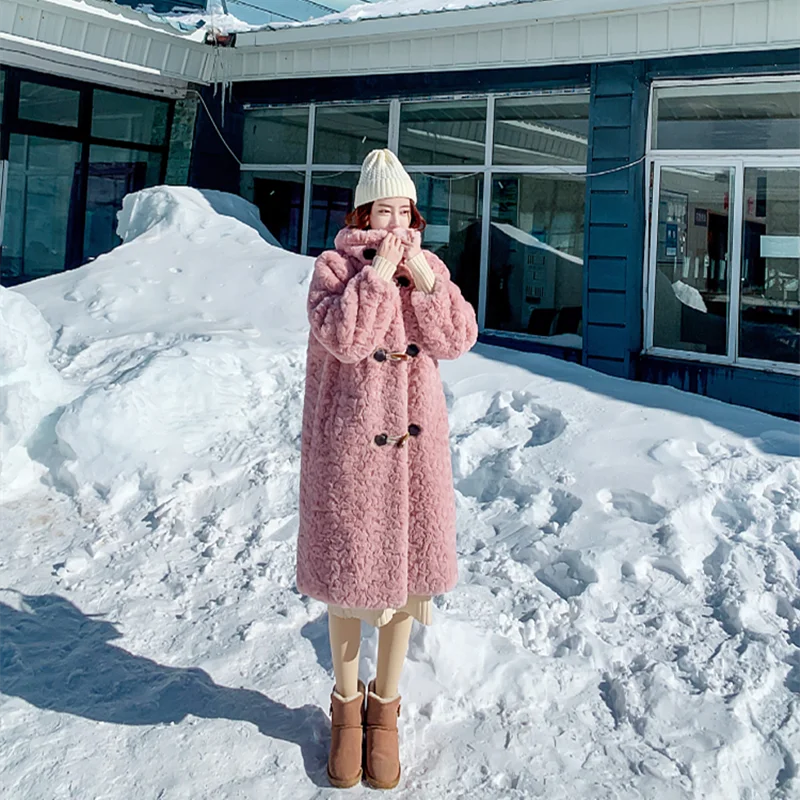 

Winter Coat Women Faux Rabbit Fur Coat Warm Thick Plush Coat Fluffy Jacket Female Winter Jackets Long Coat Women Oversized