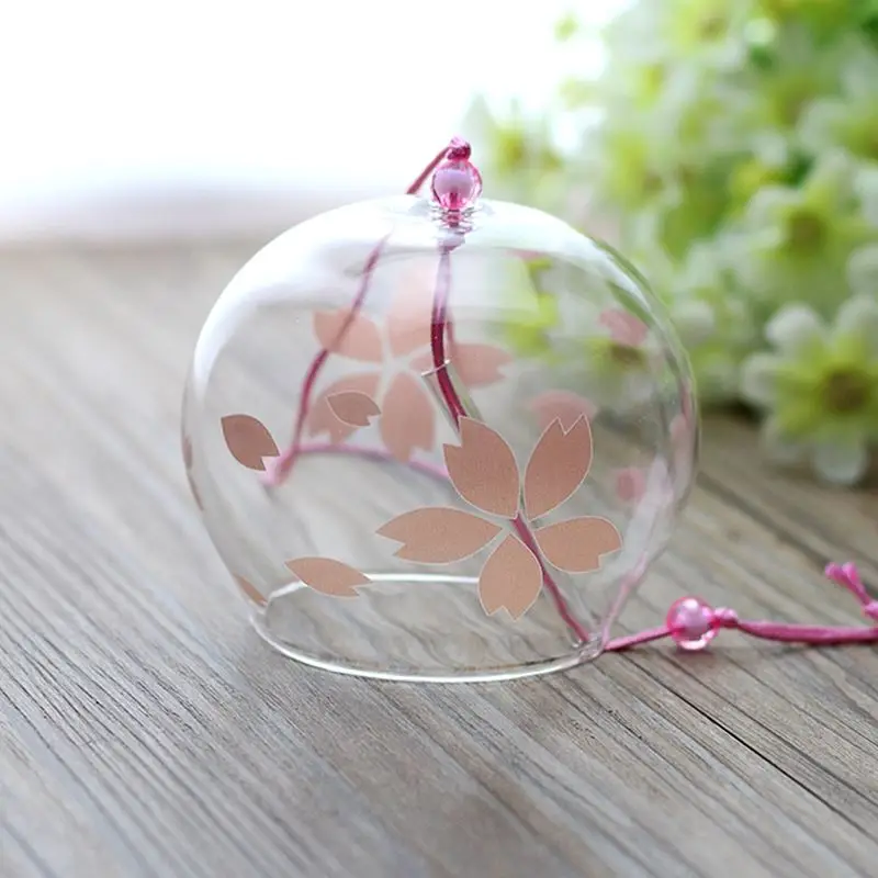 Стеклянный ветровой Колокольчик для подарка подруге диаметром 7 х6 см 100 дюйма