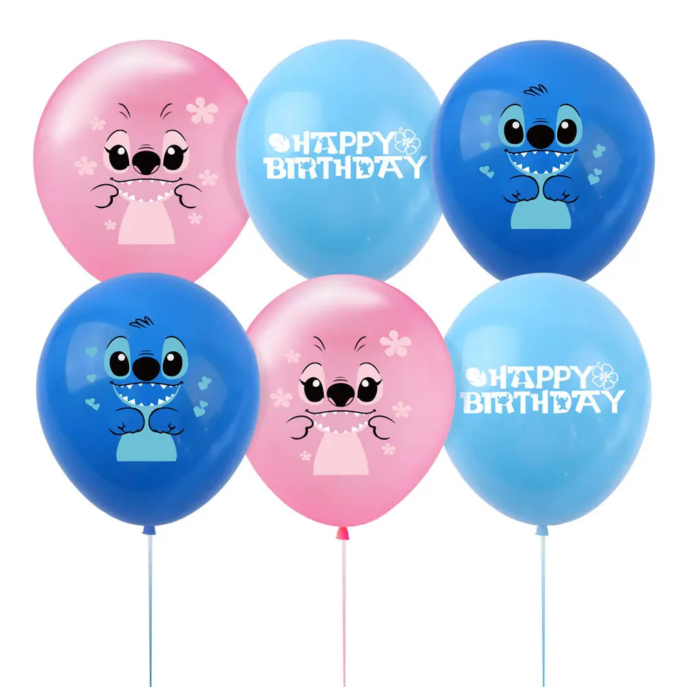 

10pcs 12inch Lilo&Stitch 2 Grils Baby Shower Chirsmas Birthday Party Decorations Supplies Latex Balloons Cartoon Anime Airglobos