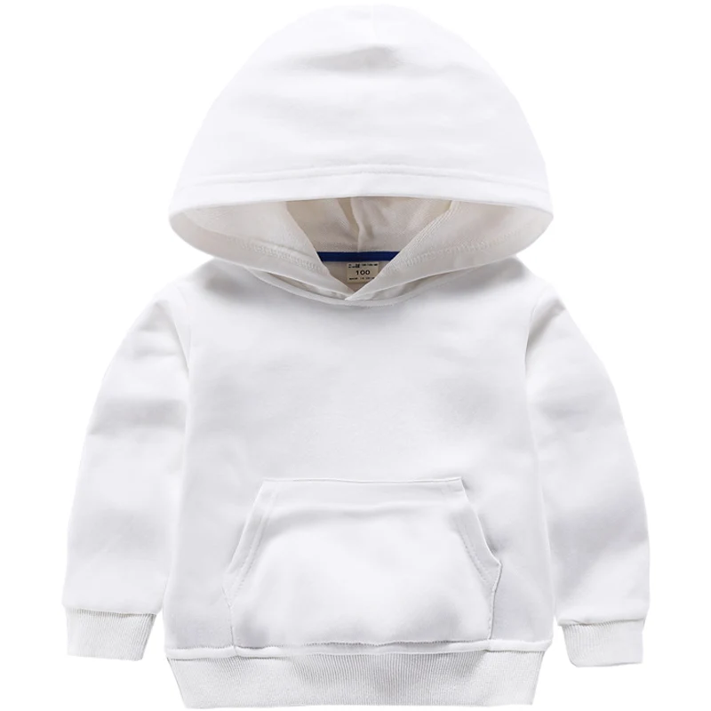 Fashion Children Sports Hoodies Pure Color Toddler Girls Sweatshirt Spring Cotton White Tops for Baby Boys|Толстовки и кофты для