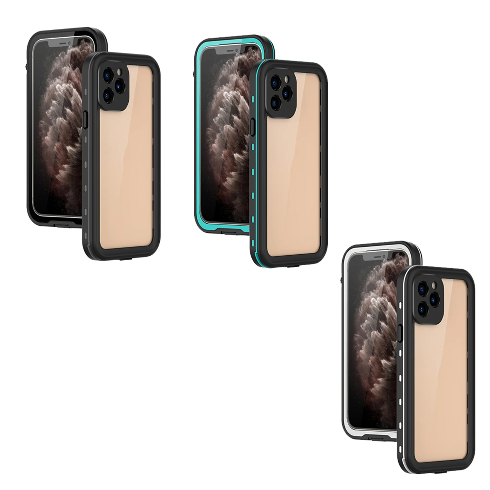 

Чехол для 12 Pro, 6,1 дюйма, пылезащитный противоударный с защитой экрана, полноразмерный водонепроницаемый, передний и задний Чехол для 12Pro