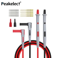 peakelect p1503 multimeter probes with 1mm2mm replaceable needles test leads kits 1000v 10a cable feeler wire tips
