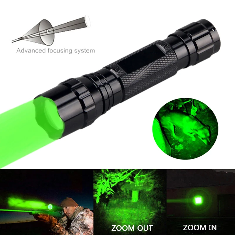 300 ярдов Zoomable оружейный светильник зеленый/красный/IR 850nm флэш-светильник Хищник Варминт свинья охотничий страйкбол фонарь+ 18650+ USB зарядное устройство