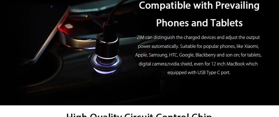 Автомобильное зарядное устройство Xiaomi ZMI QC3.0 Dual USB, быстрое зарядное устройство для путешествий, адаптер, металлический стиль, быстрая зарядка 12 В/1,5 А для мобильного телефона