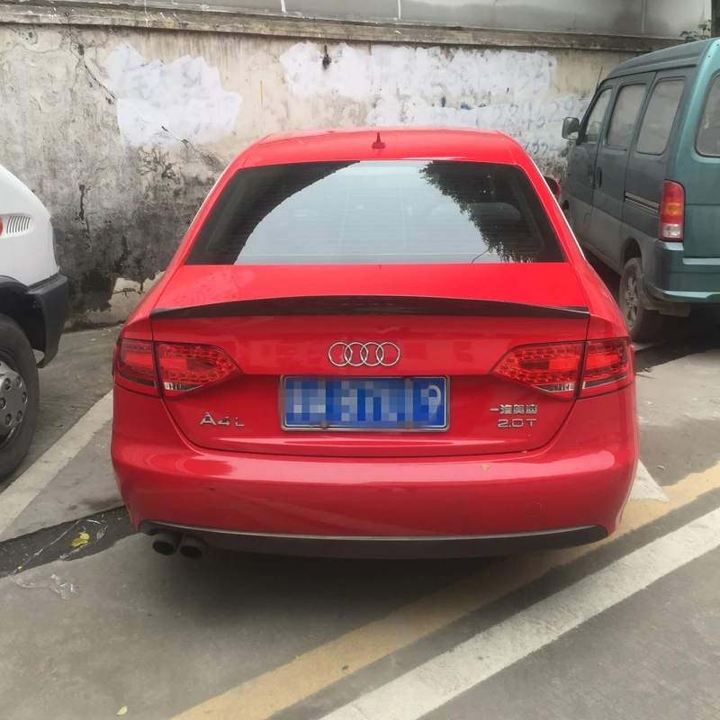Декорированный спойлер для Audi A4 B8 B8.5 4 Двери Седан 2009 2012 2016 HK стиль высокое