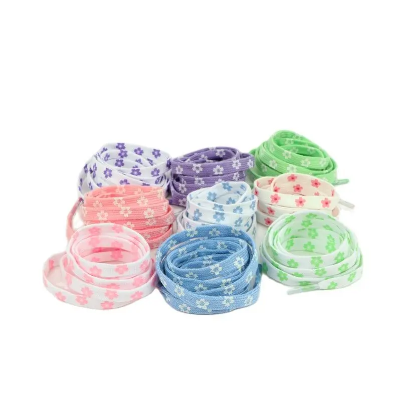 Fashion Style Cherry Blossom Pink AF1 Shoelace High-Cut Low-Cut Original Female Flower Lace Decorative Buckle Female Shoelace