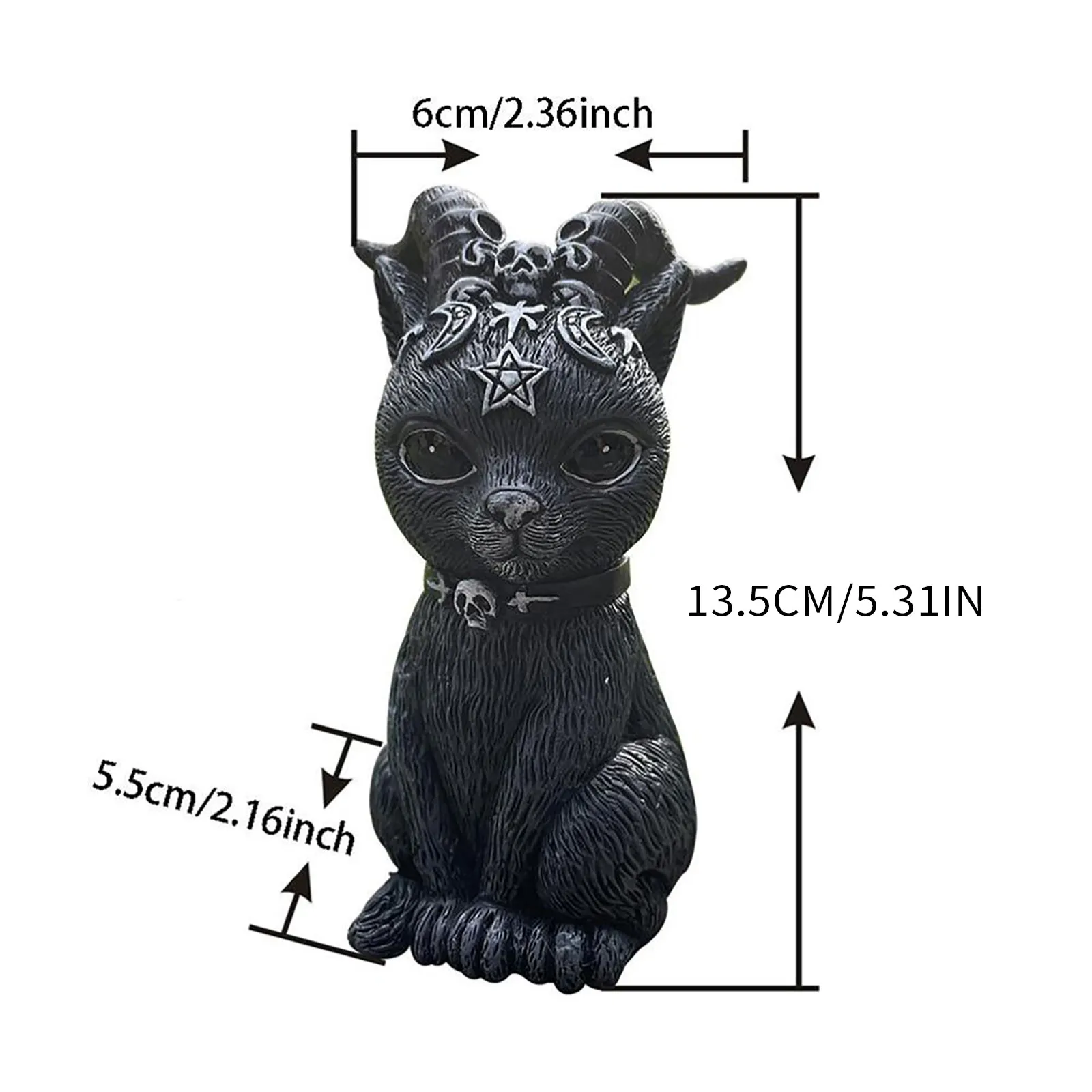 

Magic Cat Resin Crafts Animal Decoration Pug Cat Halloween Gifts Garden Decor Miniature Animal Fairy Figurine Resin Craft