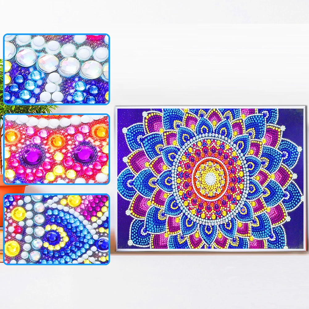 

40*30CM Part Special Shaped Drill Luminous 5D DIY Diamond Painting Mandala Rhinestones Picture Mosaic Kit Wall Art Home Decor