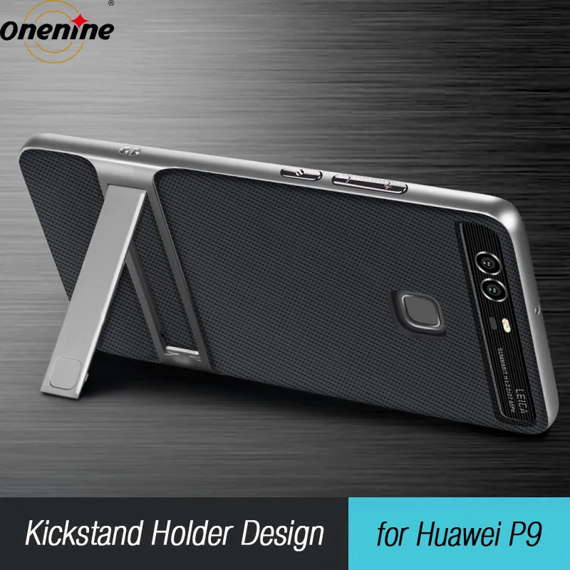 Новый гибридный чехол с 3D подставкой для Huawei P9 силиконовый из ТПУ + PC Royce 360 полная