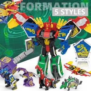 Мощная сборка обучающих игрушек 3D математический робот-трансформер динозавр пазл животные рейнджер игрушка для мальчиков для детей