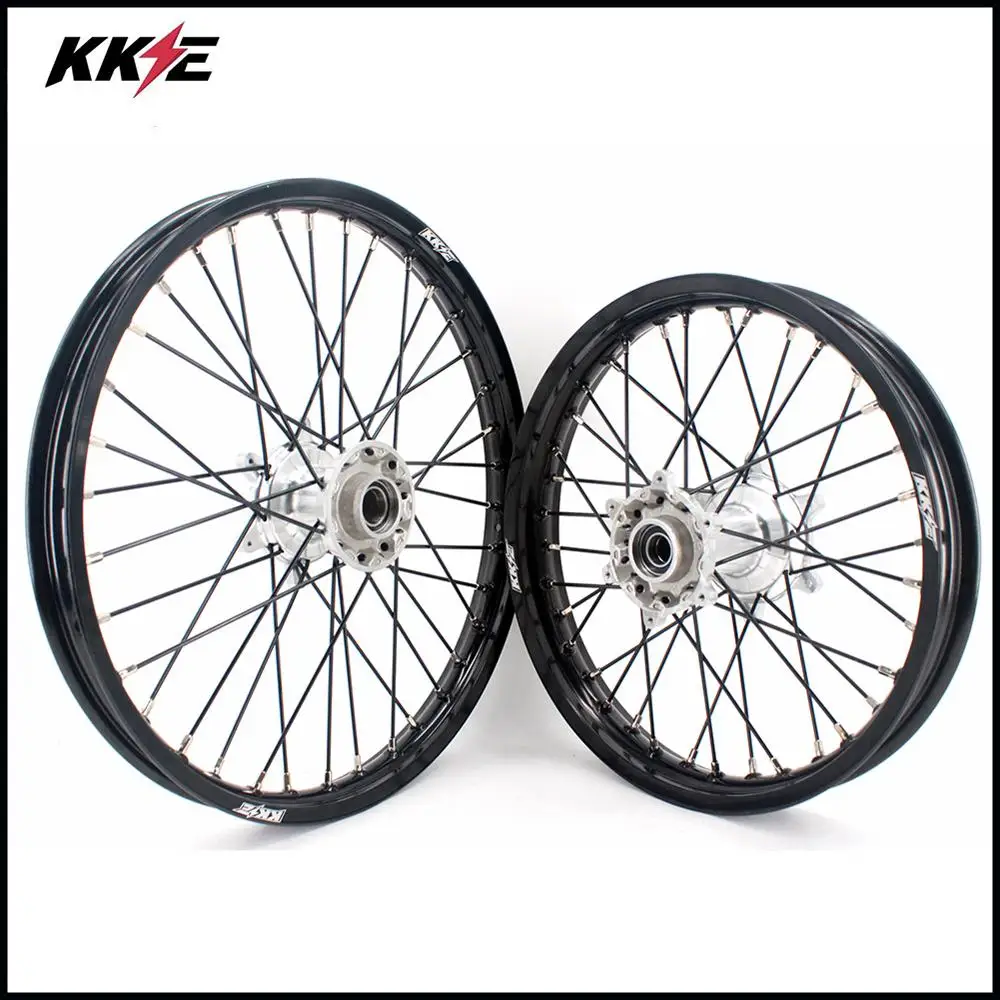 21/18 эндуро литья колесные диски комплект для KTM EXC EXC-F 125 150 200 250 300 350 450 500 2003- черный говорил
