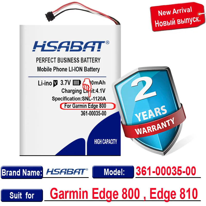 Аккумулятор HSABAT 0 цикл 4100 мАч 361-00035-00 для Garmin Edge 800 810 | Мобильные телефоны и