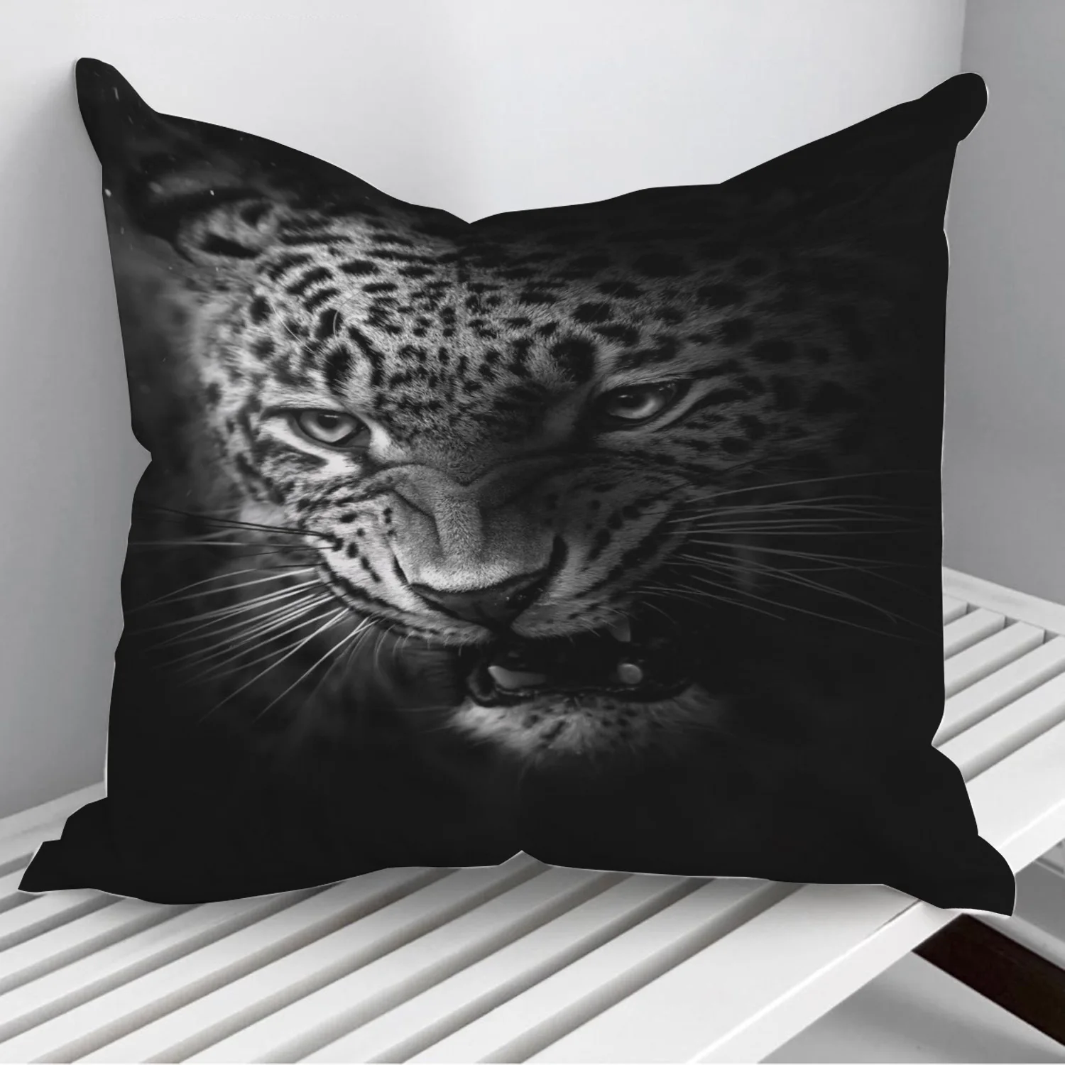 

Злой Леопард голова плакат диванных подушек чехлы на диван-кровать домашний Декор 45*45 см 40*40 см Подарочная наволочка Cojines дропшиппинг