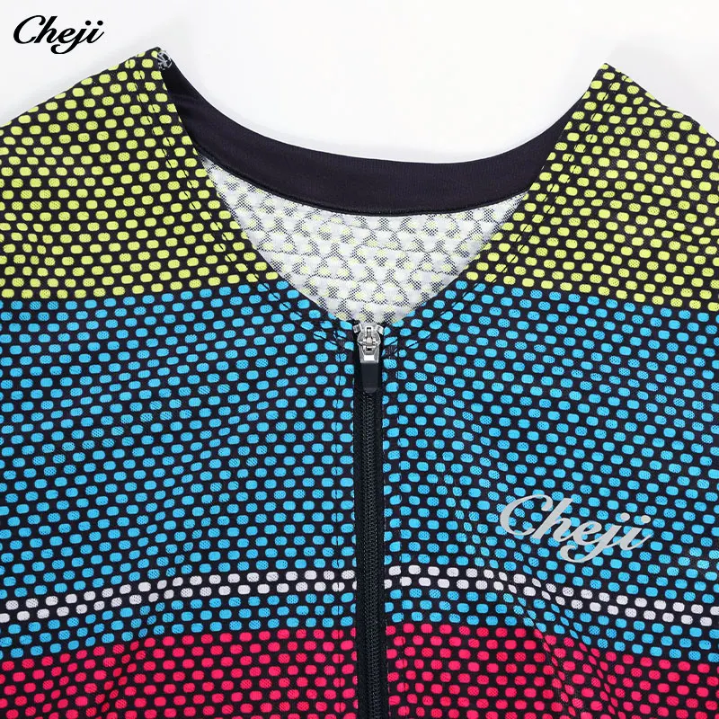 

CHEJI Women'S Cycling jersey Short sleeves Pro team Bicycle Clothing Quick Dry Bike Shirt top