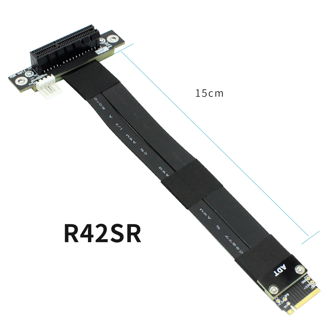 

R42SF/R42SL/R42SR PCIe x4 3.0 Extension Cable PCI Express 4x To M.2 M Key 2280 Riser Card Gen3.0 Extender Line 32G/bps