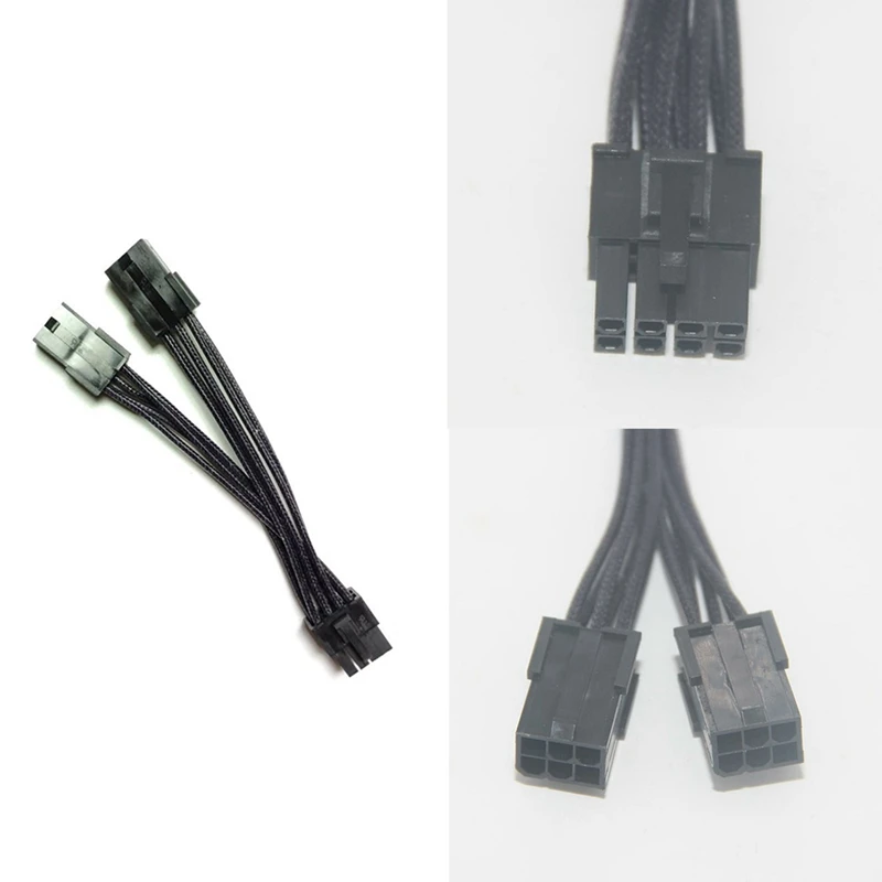 

Dual 6 Pin Female To 8 Pin Male PCI Express VGA Video Card Power Cable Adapter - Brand New