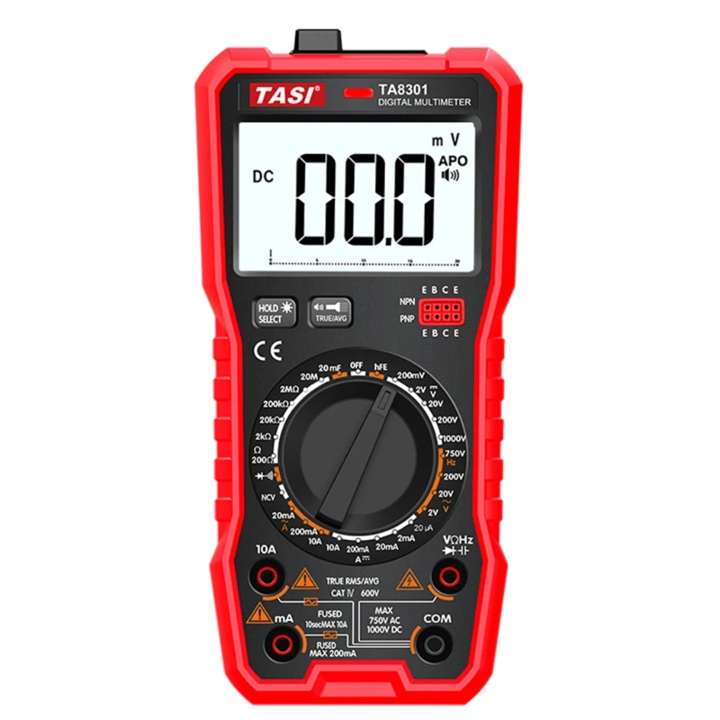 

English Voice Version Digital Multimeter High Precision AC/DC Voltage True Rms Diode Triode NCV Resistance Capacitance