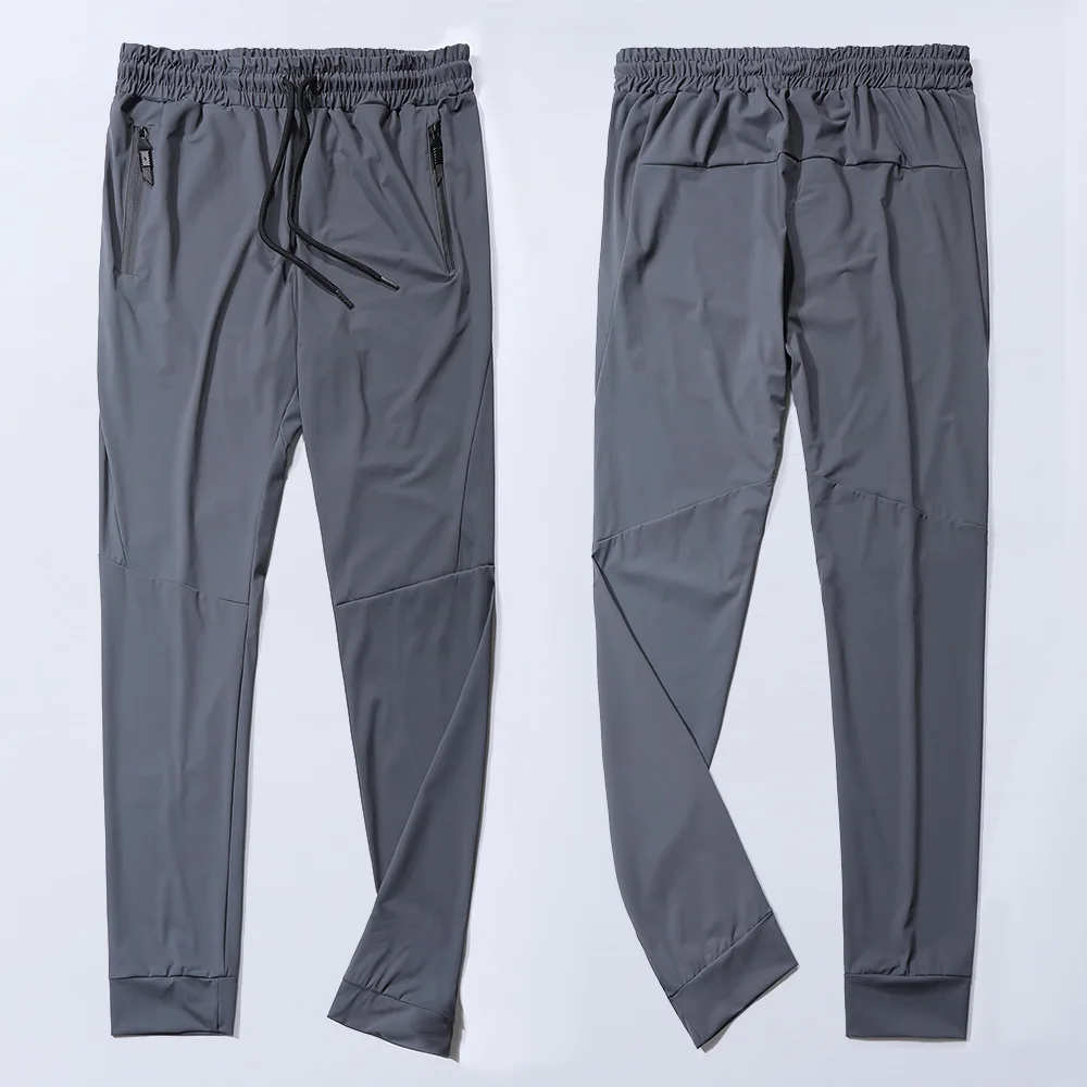

Осенние мужские спортивные брюки для бега с карманами на молнии дышащие и быстросохнущие тренировочные брюки для фитнеса, тренажерного зал...
