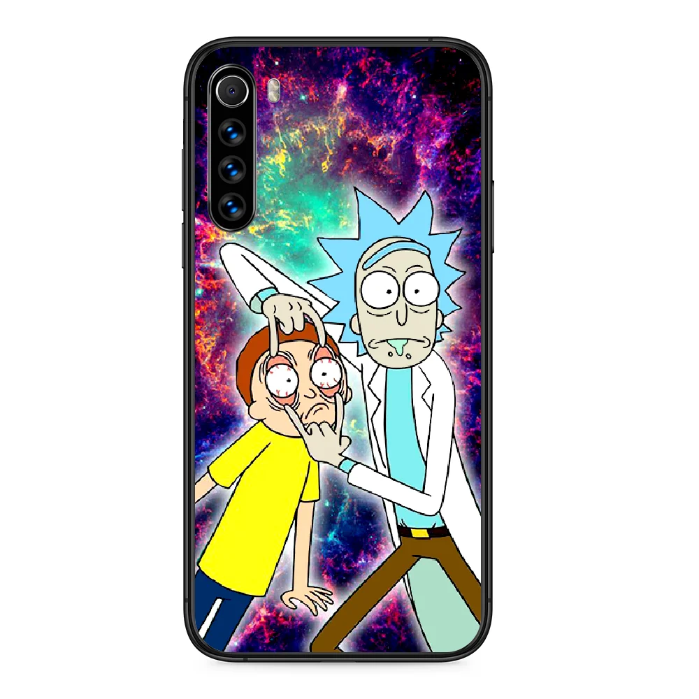 

Cartoon Ricks Funny Mortyd Phone case For Xiaomi Redmi Note 7 8 8T 9 9S 4X 7 7A 9A K30 Pro Ultra black bumper fashion cell cover