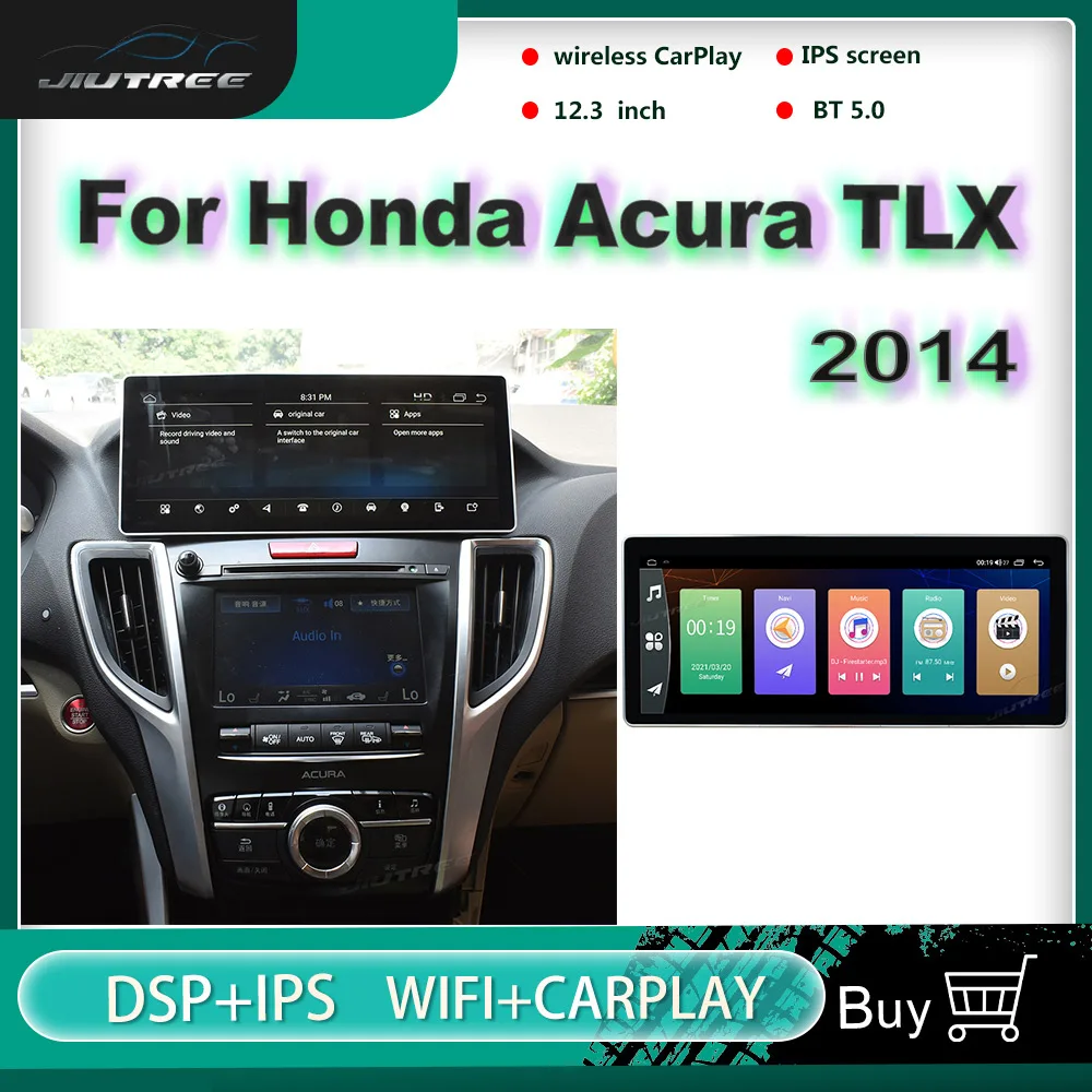 

12.3 INCH Horizontal Screen Android Car Radio For Honda Acura TLX 2014 Auto Stereo Multimedia Player GPS Navigation Head Unit