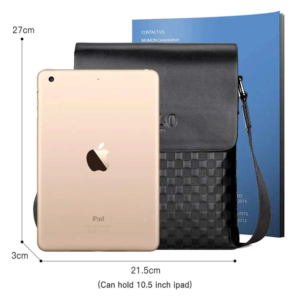 Классическая клетчатая дизайнерская деловая мужская сумка ретро брендовая