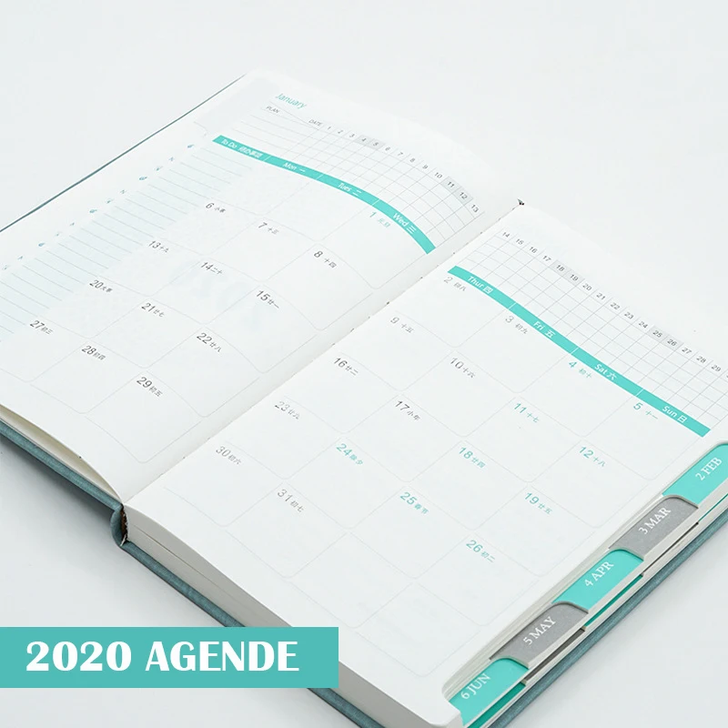 2020 эффективность планировщик журнал органайзера А5 блокнот и еженедельный