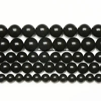 genuine semi precious natural russia shungite stone round loose beads 6 8 10 mm pick size jewelry making